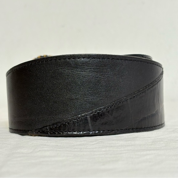 STREETS AHEAD Artisan Leather Belt Smooth & Croc Embossed Leather Made in USA - Picture 6 of 14